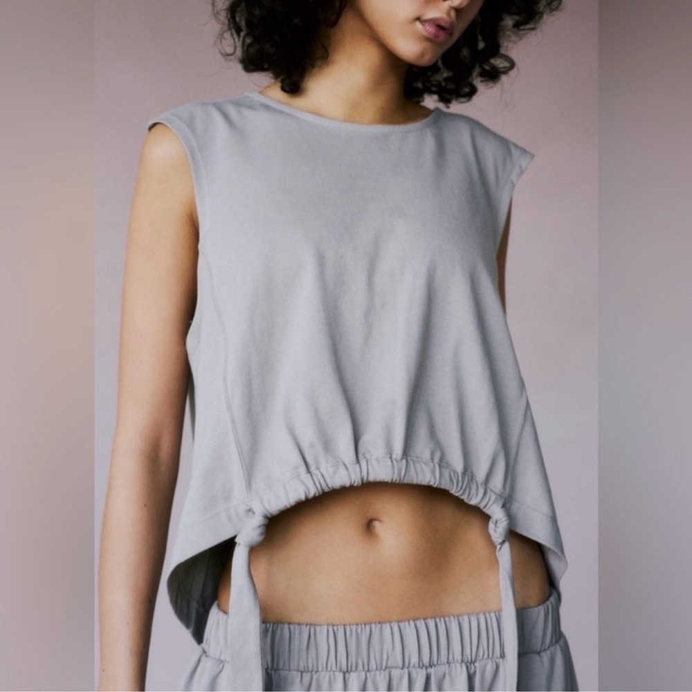 Free People Talley Set Small NWT Slouchy harem pants, hi low sleeveless top - Picture 10 of 14
